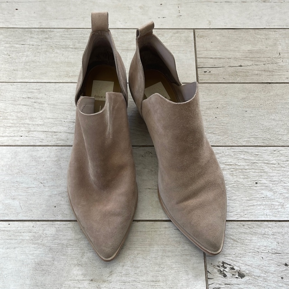 Suede booties, good condition!